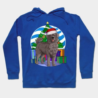 Newfoundland Dog Cute Santa Christmas Gift Hoodie